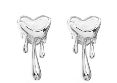 Γυναικεία σκουλαρίκια καρδιές μοντέρνα από ατσάλι -  - 