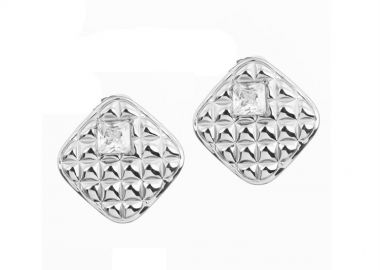 Γυναικεία σκουλαρίκια νυφική συλλογή 2025 από επιπλατινωμένο ορείχαλκο με πέτρες ζιργκόν με κλίπ -  - 