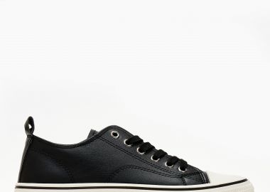 Γυναικεία sneakers με ψηλή σόλα - Μαύρο - Issue - 