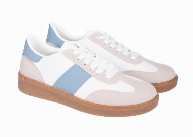 Γυναικεία sneakers με συνδυασμό υλικών - Μπλε - Issue - 