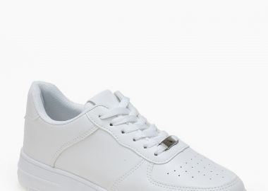 Γυναικεία sneakers μονόχρωμα - Λευκό - Issue - 