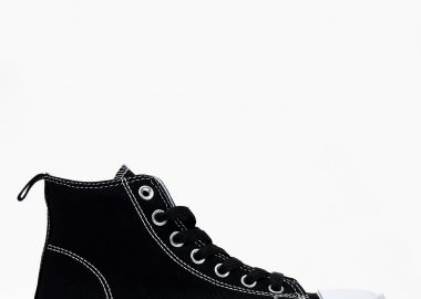 Γυναικεία sneakers μποτάκια, δίσολα, υφασμάτινα - Μαύρο - Issue - 