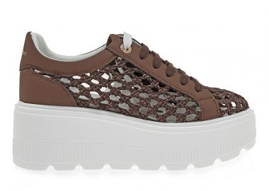 Γυναικεία Sneakers Renato Garini 2201-61RG01 Καφέ Πλεκτό W119R6113419 - Renato Garini - 