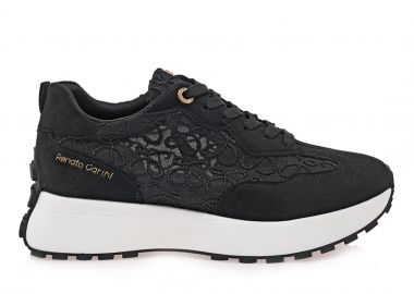 Γυναικεία Sneakers Renato Garini 418-52RG27 Μαύρο Καστόρι Δαντέλα W119R41833X1 - Renato Garini - 