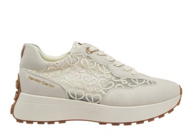 Γυναικεία Sneakers Renato Garini 418-52RG27 Μπεζ Καστόρι Δαντέλα W119R41833X - Renato Garini - 