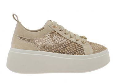 Γυναικεία Sneakers Renato Garini 88-61RG05C Μπεζ Φιλτιρέ Στρας W119R61534K5 - Renato Garini - 
