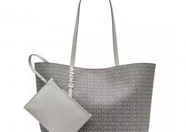Γυναικεία Τσάντα Χειρός DKNY Avril Tote R52A5G54-MMW Γκρι Logo - DKNY - 