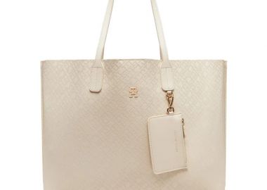 Γυναικεία Τσάντα Χειρός Ώμου Tommy Hilfiger AW0AW17195 AA8 Μπεζ - Tommy Hilfiger - 