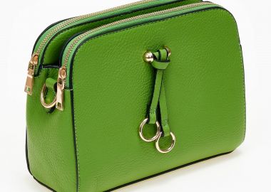 Γυναικεία τσάντα χιαστί με χρυσές λεπτομέρεις - Πράσινο - Issue - 