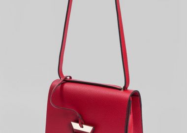 Γυναικεία τσάντα χιαστι με λεπτομέρειες σε κόκκινο - SOU - 