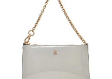 Γυναικεία Τσάντα Ώμου Tommy Hilfiger AW0AW18219-PE6 Ασημί - Tommy Hilfiger - 