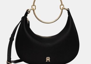 Γυναικεία Τσάντα Ώμου Tommy Hilfiger AW0AW18236-BDS Μαύρη - Tommy Hilfiger - 