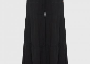 Γυναικεία wide leg παντελόνα από βαμβάκι - FUNKY BUDDHA - 