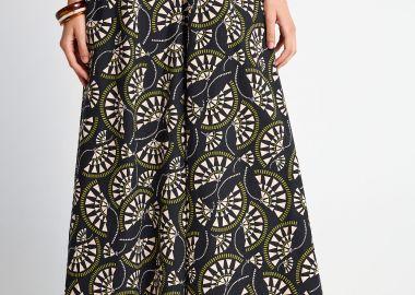 Γυναικεία wide leg παντελόνα από βαμβάκι - FUNKY BUDDHA - 