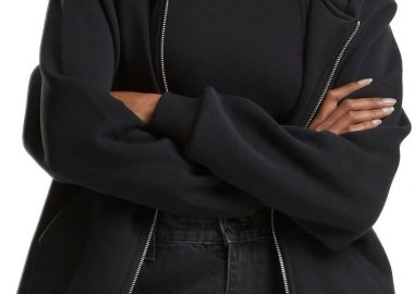 Γυναικεία Ζακέτα με Κουκούλα Fluffy Zip Hoody TB7286-00007 Urban Classics Black - Urban Classics - 
