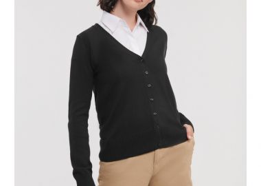 Γυναικεία Ζακέτα Πλεκτή V-Neck R-715F-0 Russell Black - Russell - 