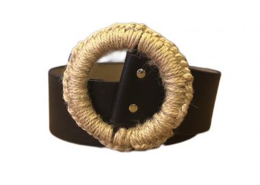 Γυναικεία ζώνη με στρογγυλή αγκράφα - SOU - 