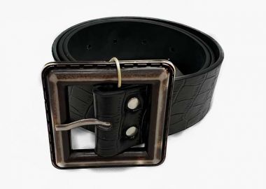 Γυναικεία ζώνη με τετράγωνη αγκράφα - SOU - 