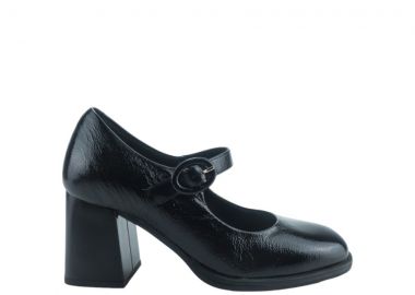 Γυναικείες Ανατομικές Δερμάτινες Γόβες Ragazza 074 Μαύρο Λουστριν - Ragazza - 