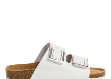 Γυναικείες Ανατομικές Δερμάτινες Παντόφλες Marco Tozzi 2-27400-44 100 Λευκά - Marco Tozzi - 