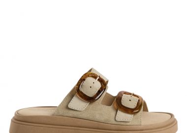 Γυναικείες Ανατομικές Δερμάτινες Παντόφλες Marco Tozzi 2-27582-44 728 Μπεζ Καστόρι - Marco Tozzi - 