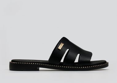 Γυναικείες Ανατομικες Δερμάτινες Παντόφλες Ragazza 01046 Μαύρες - Ragazza - 