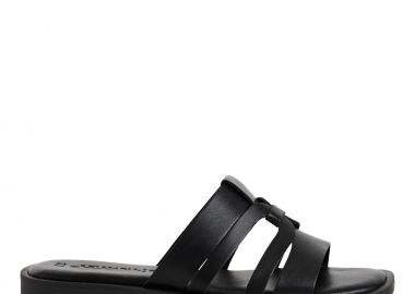 Γυναικείες Ανατομικές Δερμάτινες Παντόφλες Tamaris 1-27103-42 001 Μαύρο - Tamaris - 