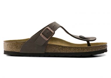 Γυναικείες Ανατομικές Παντόφλες Birkenstock Gizeh Birko-Flor Nubuck Mocca 043751 Resular Fit - Birkenstock - 
