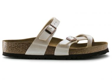 Γυναικείες Ανατομικές Παντόφλες Birkenstock Mayari Birko-Flor Pearl White 0071661 Regular Fit - Birkenstock - 