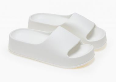 Γυναικείες δίπατες σαγιονάρες - Λευκό - Issue - 