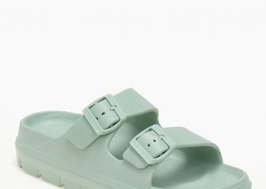 Γυναικείες δίσολες σαγιονάρες με δύο τοκάδες - Μέντα - Issue - 