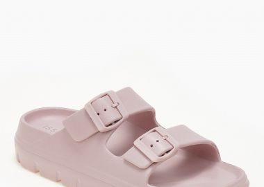 Γυναικείες δίσολες σαγιονάρες με δύο τοκάδες - Ροζ - Issue - 