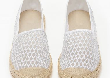 Γυναικείες εσπαντρίγιες με δίχτυ - Λευκό - Issue - 