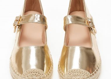 Γυναικείες εσπαντρίγιες με μπαρέτα - Χρυσό - Issue - 