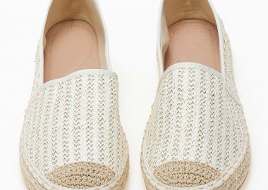 Γυναικείες εσπαντρίγιες με ψάθα και χρυσοκλωστή - Μπεζ - Issue - 