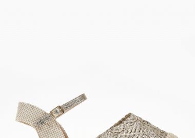 Γυναικείες εξώφτερνες εσπαντρίγιες με πλεκτό σχέδιο - Χρυσό - Issue - 