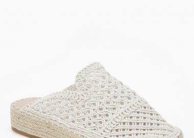 Γυναικείες εξώφτερνες εσπαντρίγιες με πλεκτό σχέδιο - Μπεζ - Issue - 