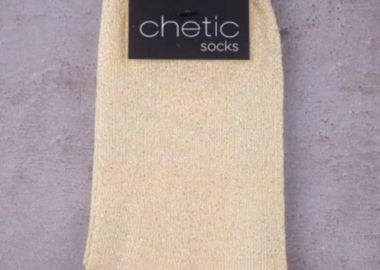 Γυναικείες γυαλιστερές κάλτσες κίτρινο - chetic socks - 