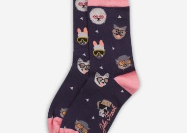 Γυναικείες Κάλτσες John Frank Crazy 36-40 WJFLSFUN19-04 Μπλε σκούρο - John Frank - 