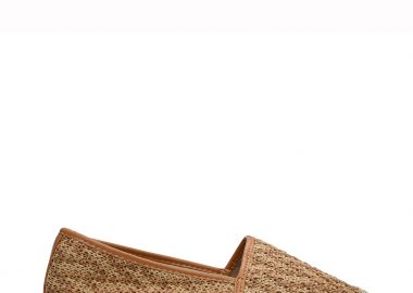 Γυναικείες κλειστές εσπαντρίγιες με πλεκτό σχέδιο - Κάμελ - Issue - 