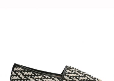 Γυναικείες κλειστές εσπαντρίγιες με πλεκτό σχέδιο - Μαύρο - Issue - 