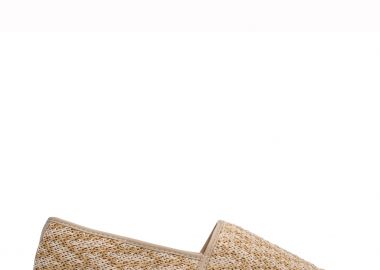 Γυναικείες κλειστές εσπαντρίγιες με πλεκτό σχέδιο - Μπεζ - Issue - 