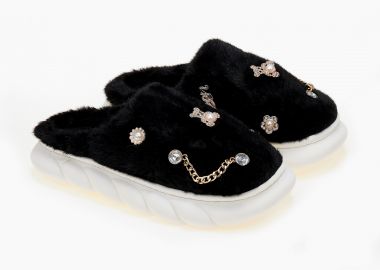 Γυναικείες παντόφλες - Μαύρο - Issue - 