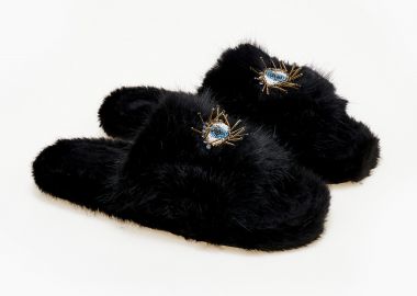 Γυναικείες παντόφλες - Μαύρο - Issue - 