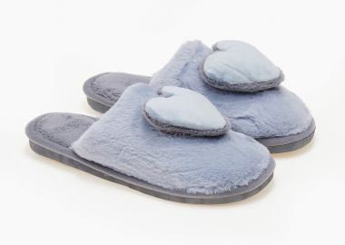 Γυναικείες παντόφλες καρδιά - Γκρι - Issue - 