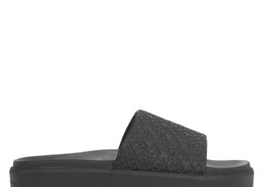 Γυναικείες Παντόφλες Tommy Hilfiger Platform Pool Slide FW0FW07855 BDS Μαύρες - Tommy Hilfiger - 