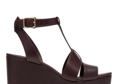 Γυναικείες πλατφόρμες Clarks Sabina Hope 26186104 καφέ δέρμα - Clarks - 