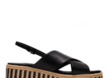 Γυναικείες πλατφόρμες Clarks Tessiah Cross 26186634 μαύρο δέρμα - Clarks - 