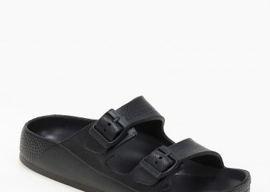 Γυναικείες σαγιονάρες με δύο τοκάδες - Μαύρο - Issue - 