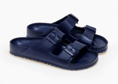 Γυναικείες σαγιονάρες με δύο τοκάδες - Μπλε - Issue - 